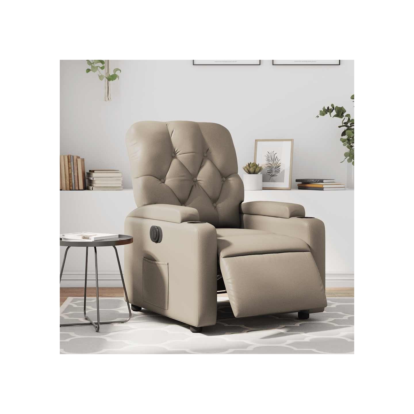 Fauteuil inclinable électrique Cappuccino Similicuir