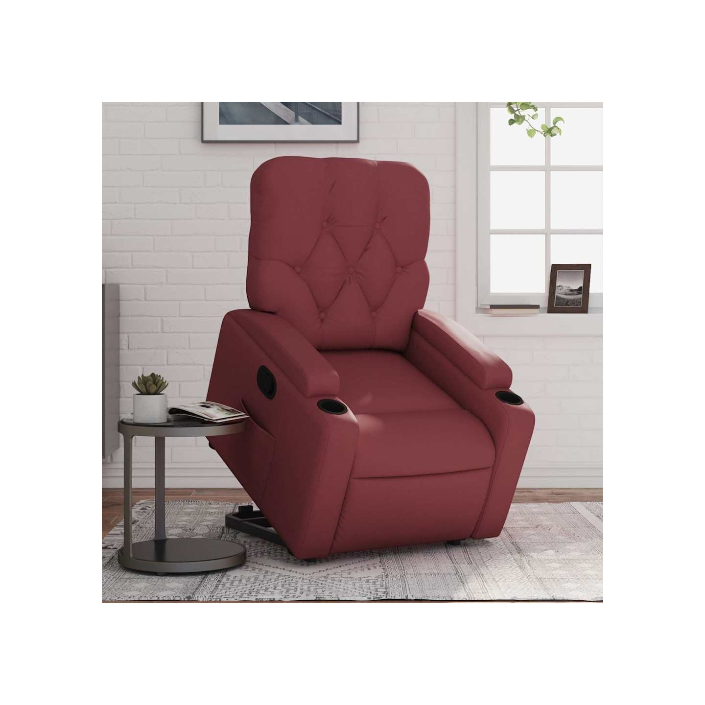 Fauteuil inclinable Rouge bordeaux Similicuir