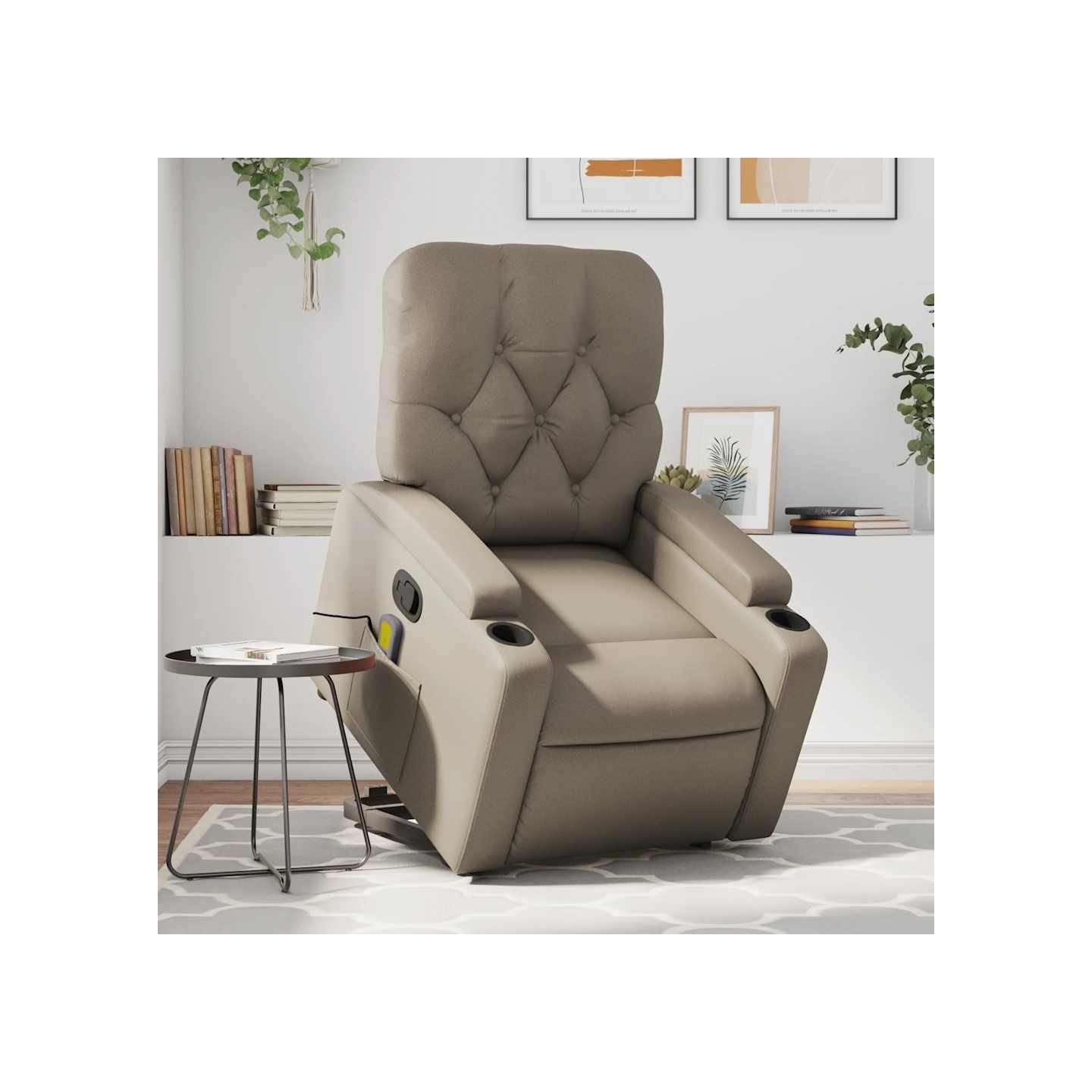 Fauteuil inclinable de massage Cappuccino Similicuir