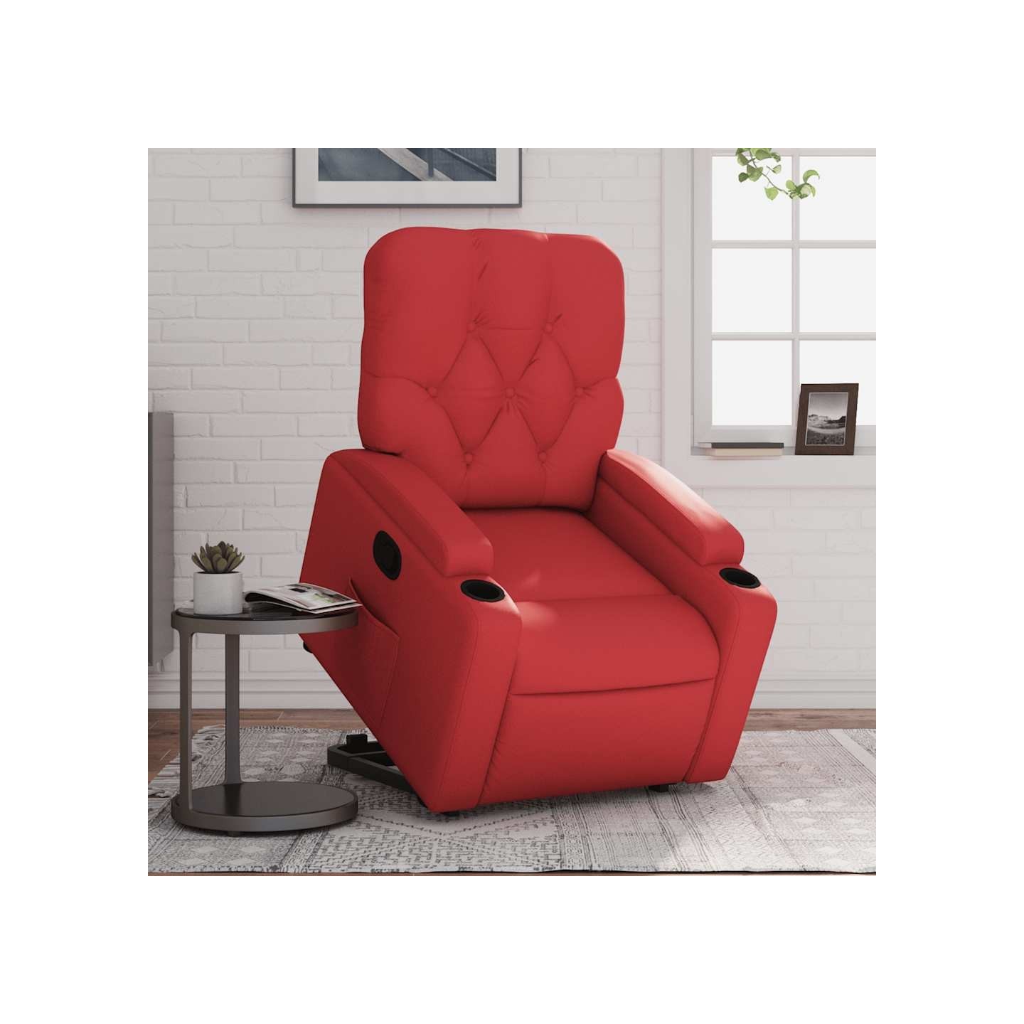 Fauteuil inclinable Rouge Similicuir