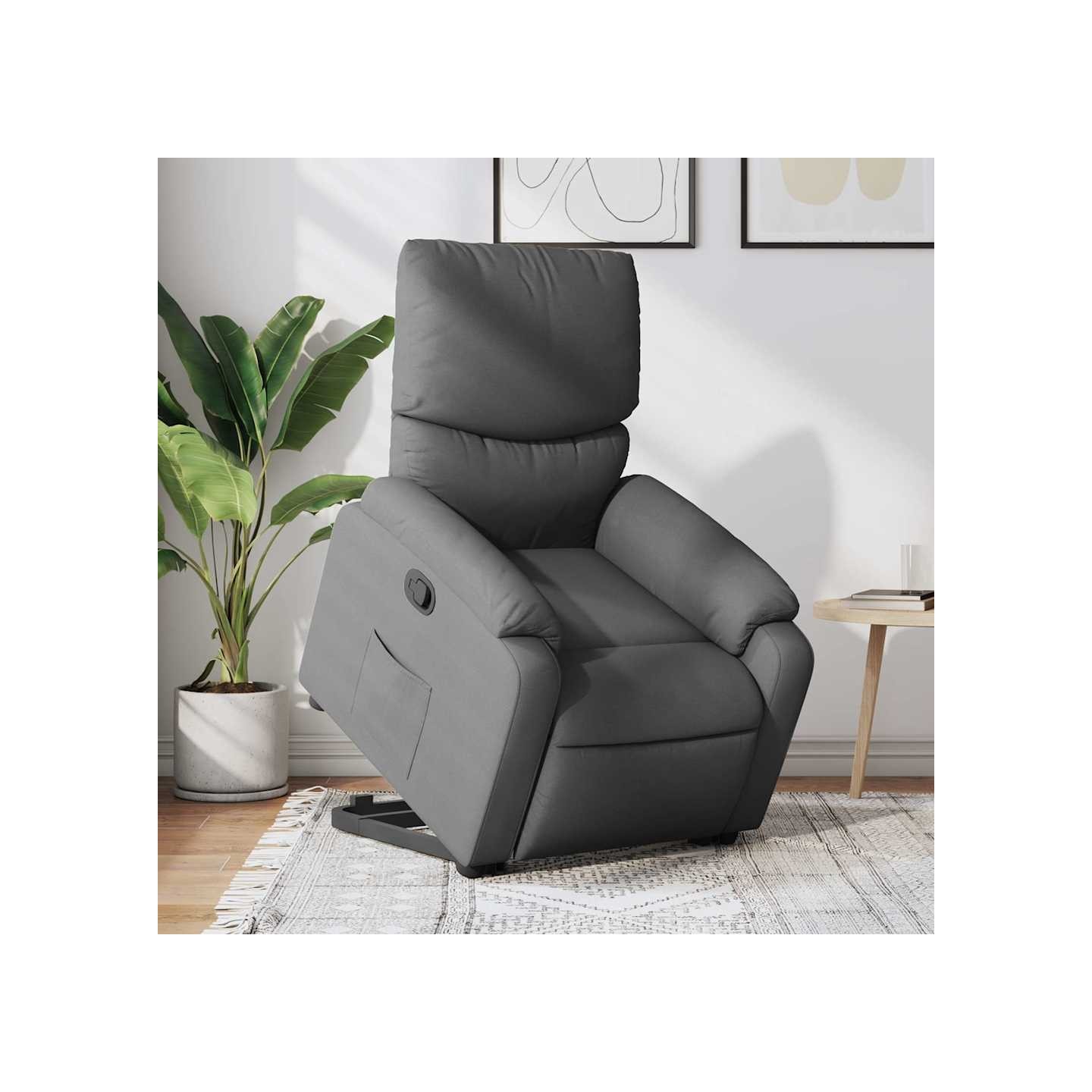 Fauteuil inclinable Gris foncé Tissu