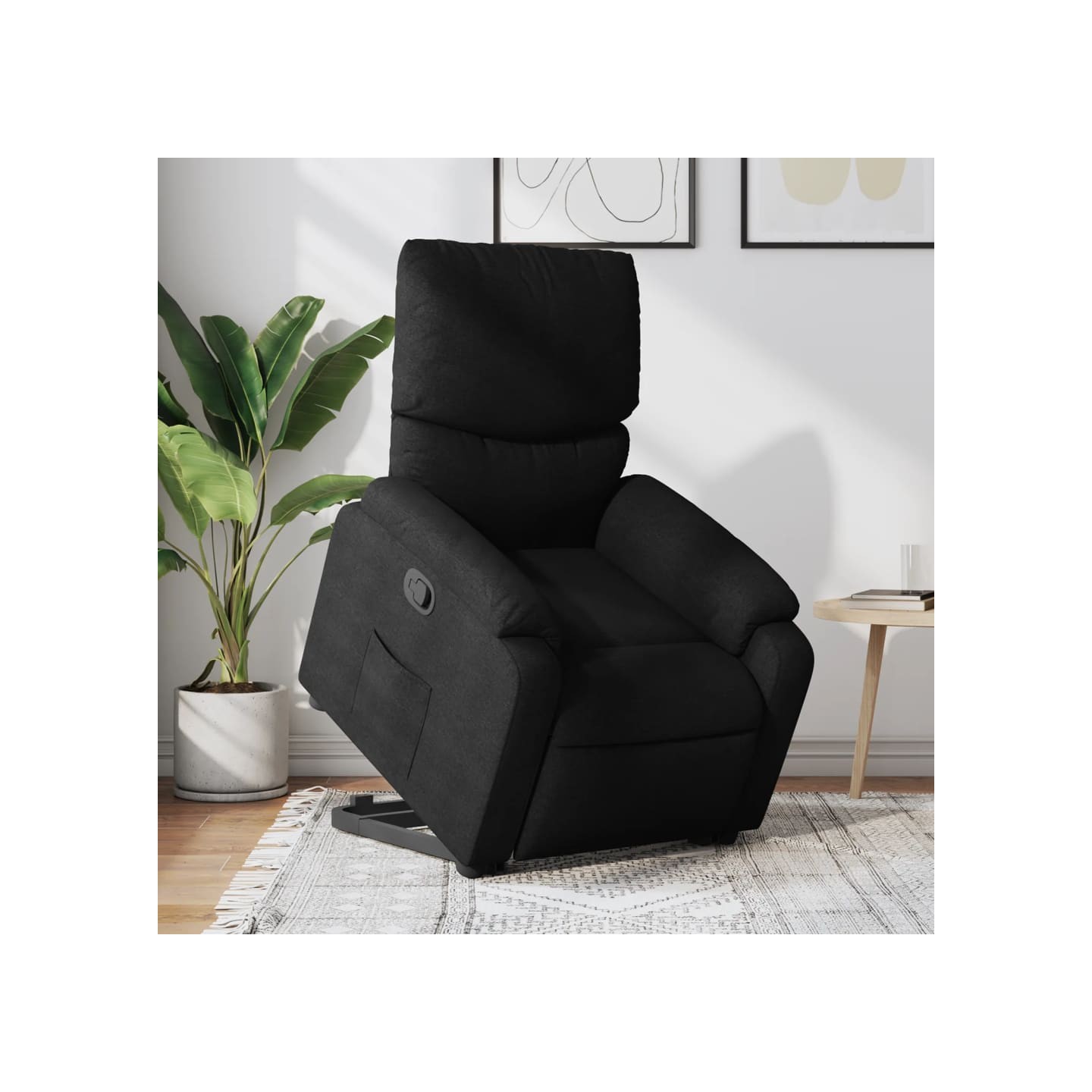 Fauteuil inclinable noir tissu