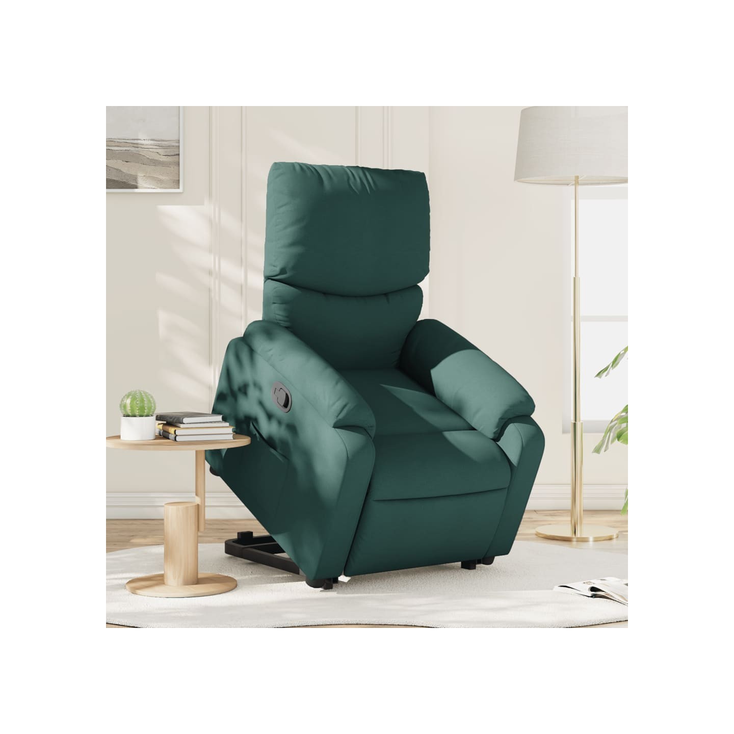Fauteuil inclinable vert foncé tissu