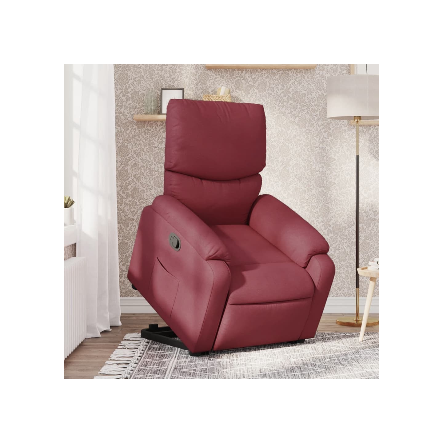 Fauteuil inclinable rouge bordeaux tissu