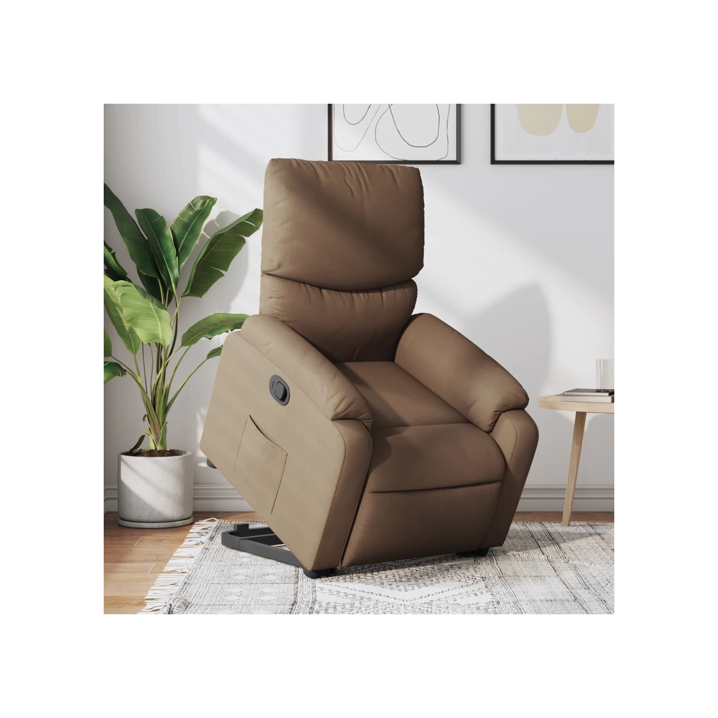 Fauteuil inclinable Marron Tissu