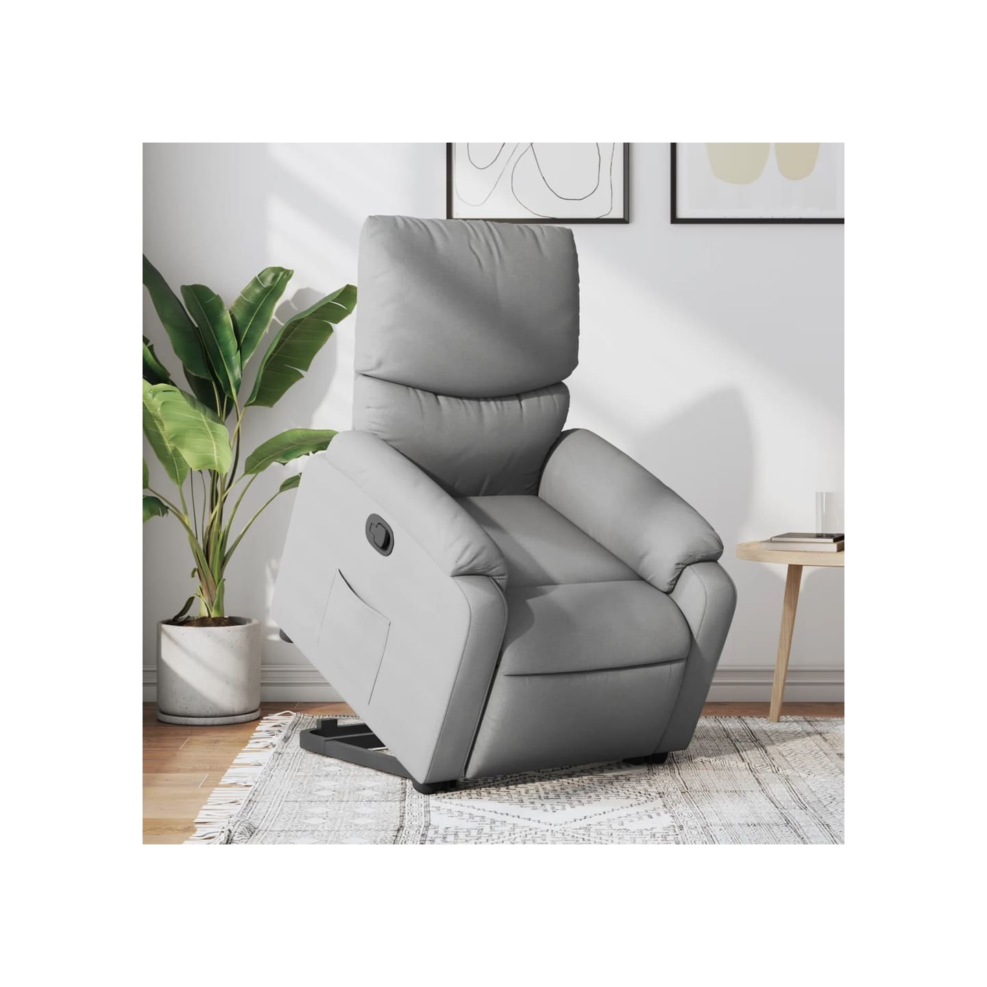 Fauteuil inclinable Gris clair Tissu