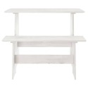 Table à manger avec banc REINE blanc bois de pin solide