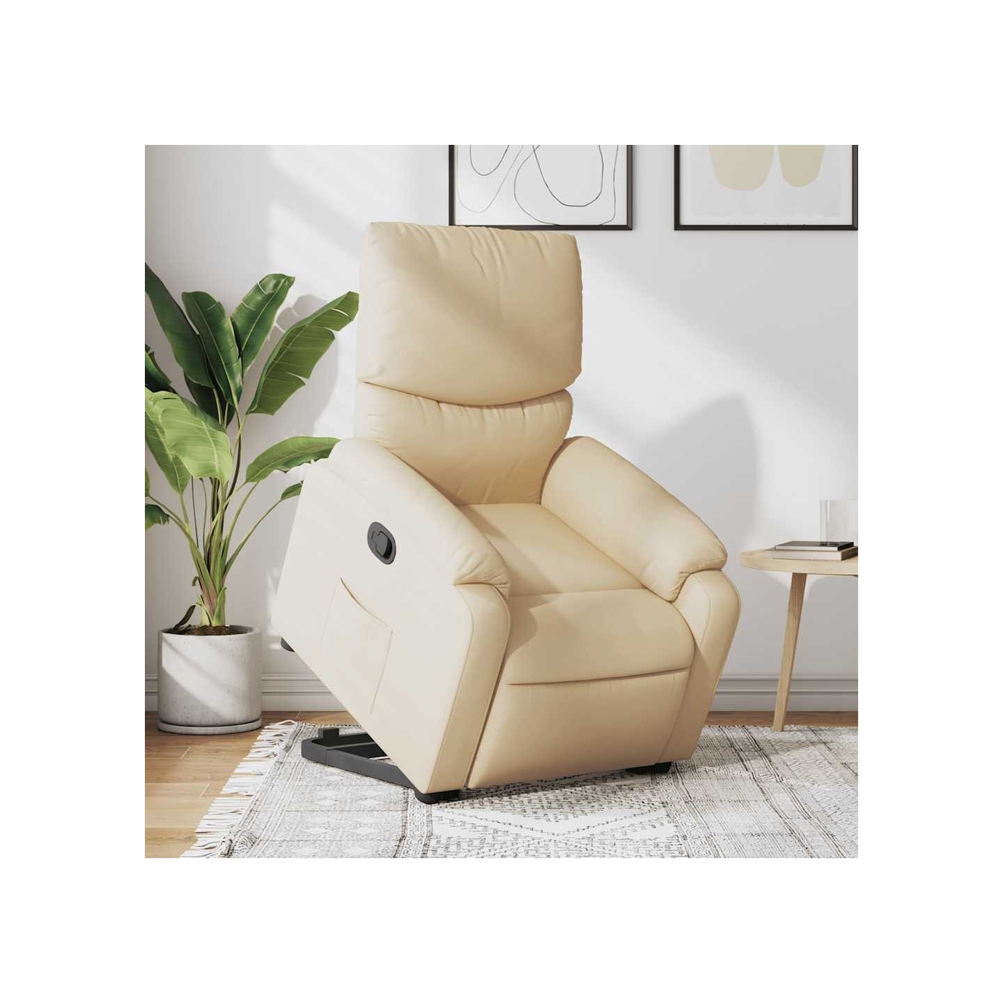 Fauteuil inclinable Crème Tissu