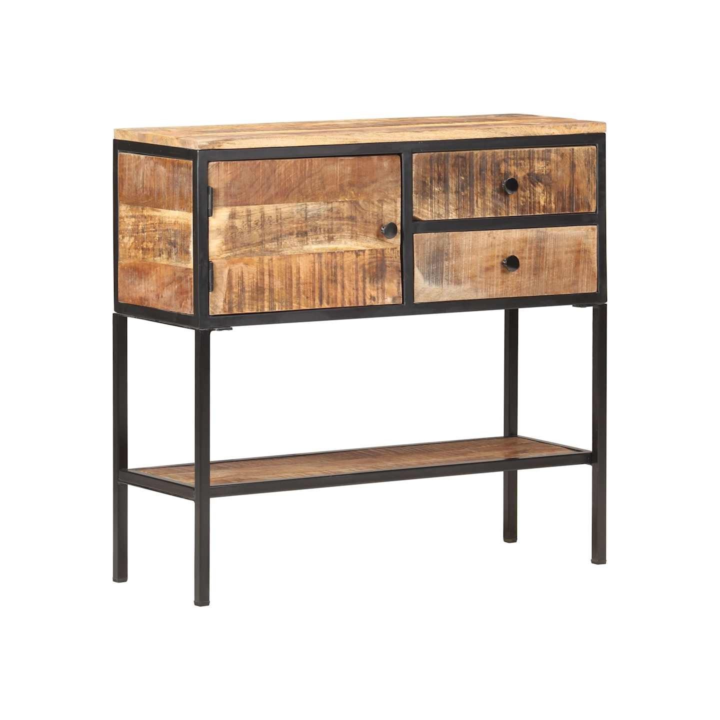 Buffet 85x30x80 cm Bois de manguier brut