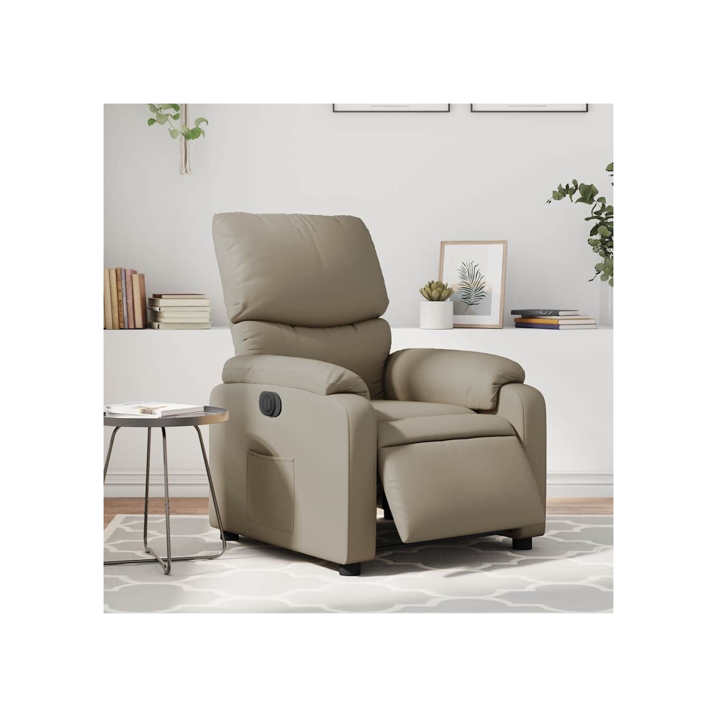 Fauteuil inclinable électrique Cappuccino Similicuir