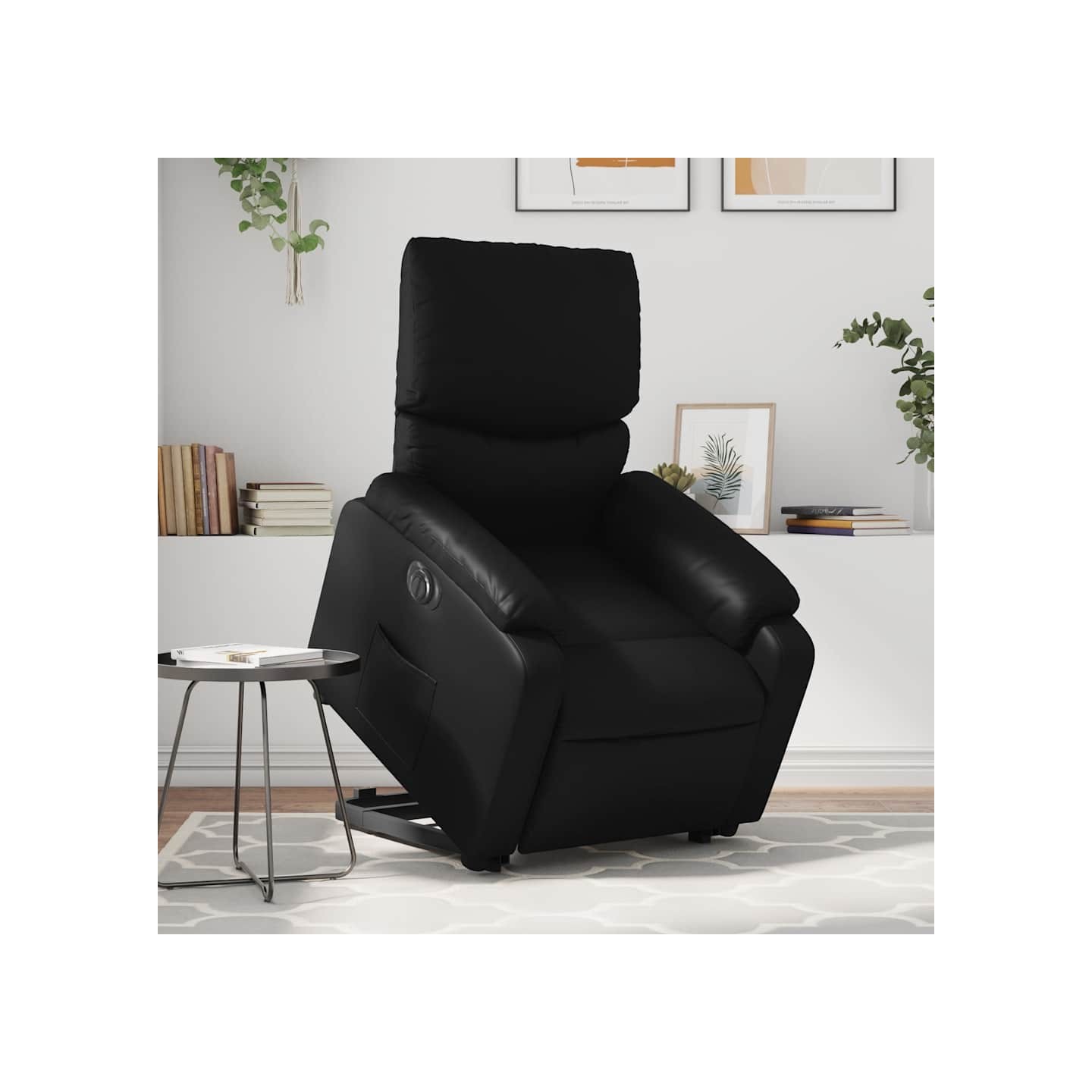 Fauteuil inclinable électrique noir similicuir