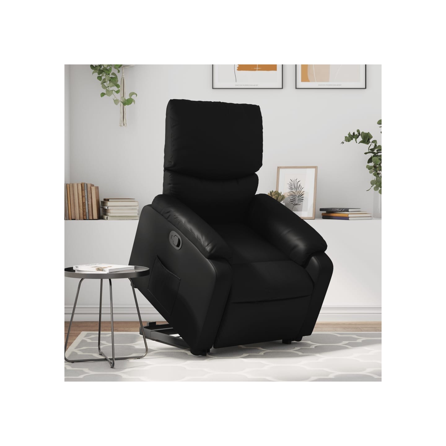 Fauteuil inclinable Noir Similicuir