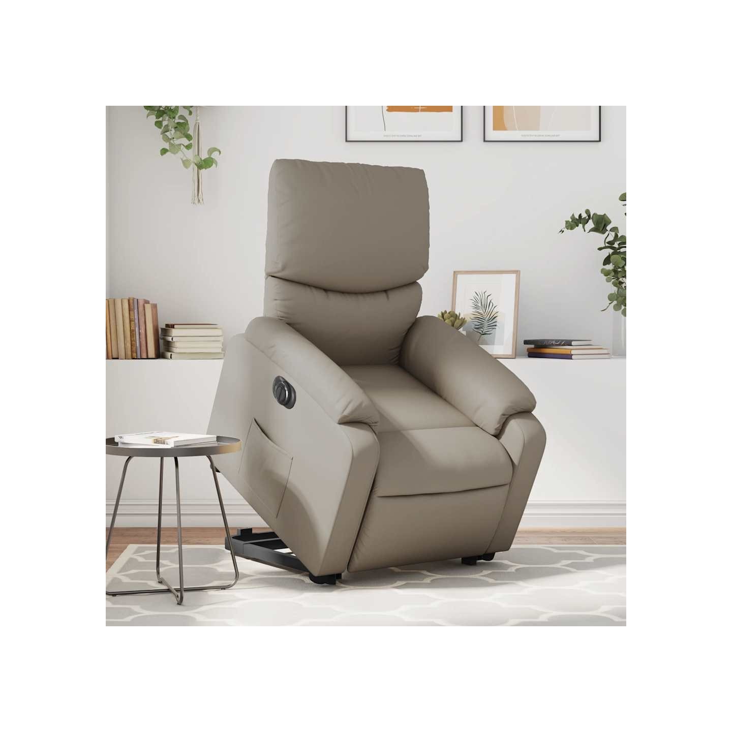 Fauteuil inclinable électrique cappuccino similicuir