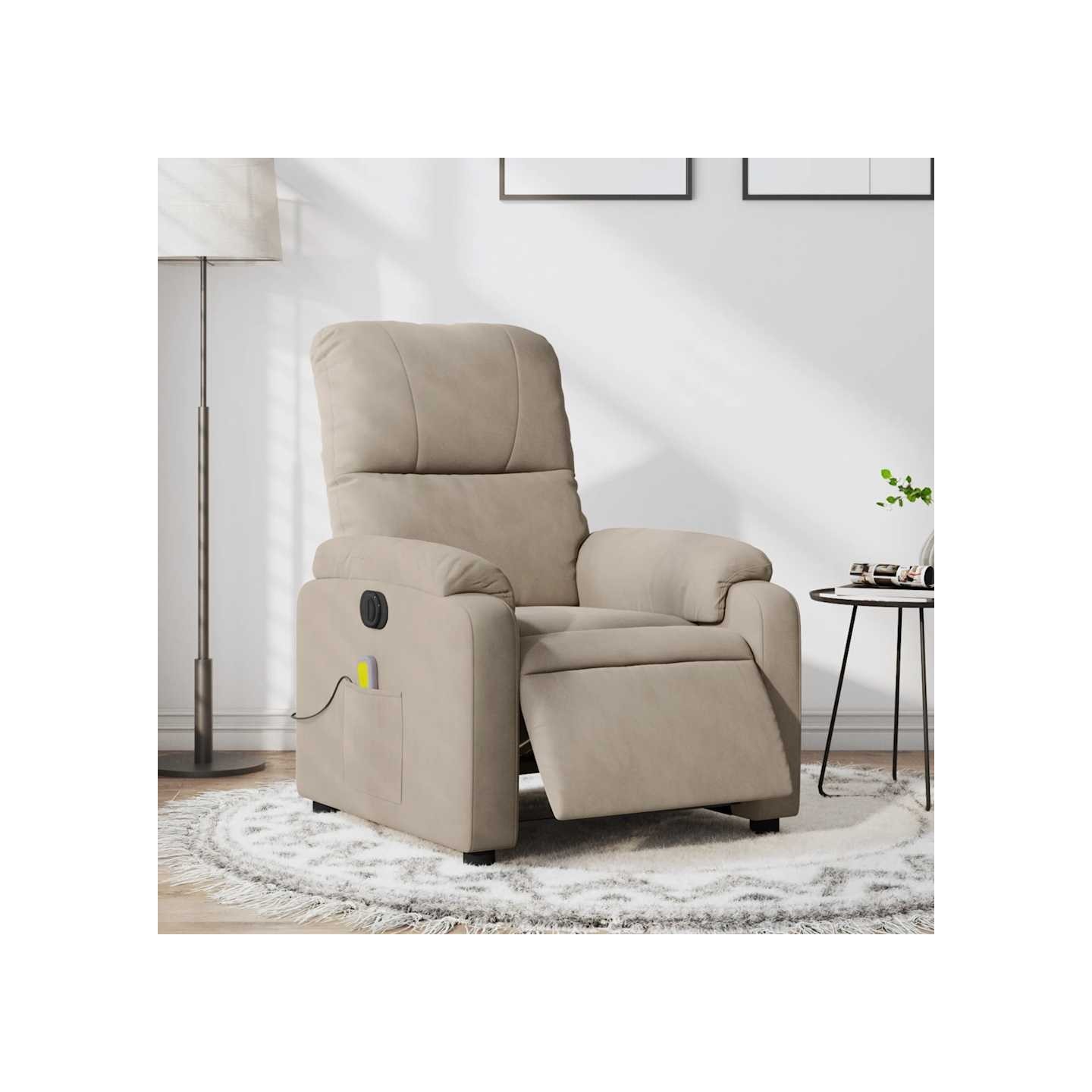 Fauteuil inclinable de massage électrique taupe