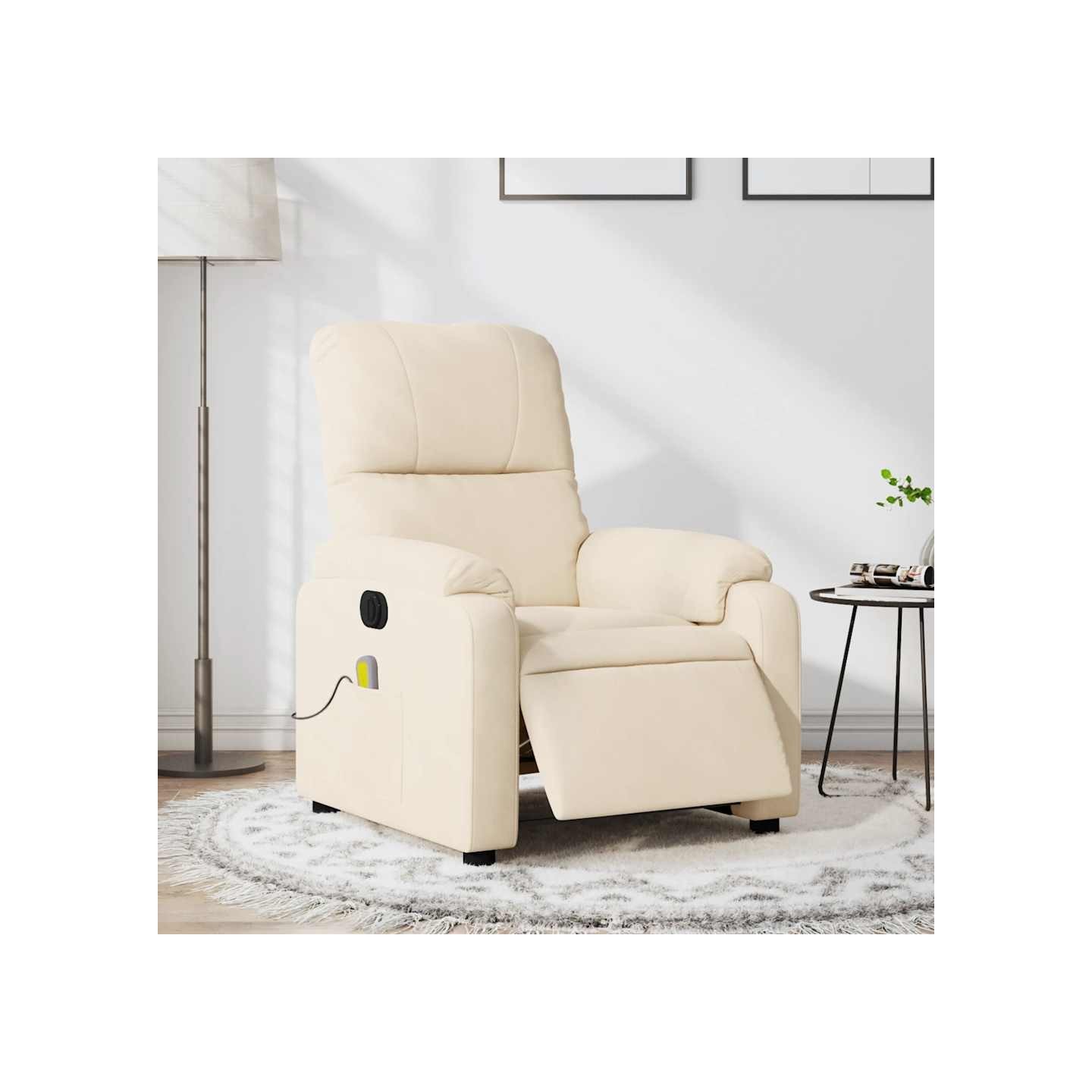 Fauteuil inclinable de massage électrique beige