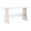 Table à manger avec banc REINE blanc bois de pin solide