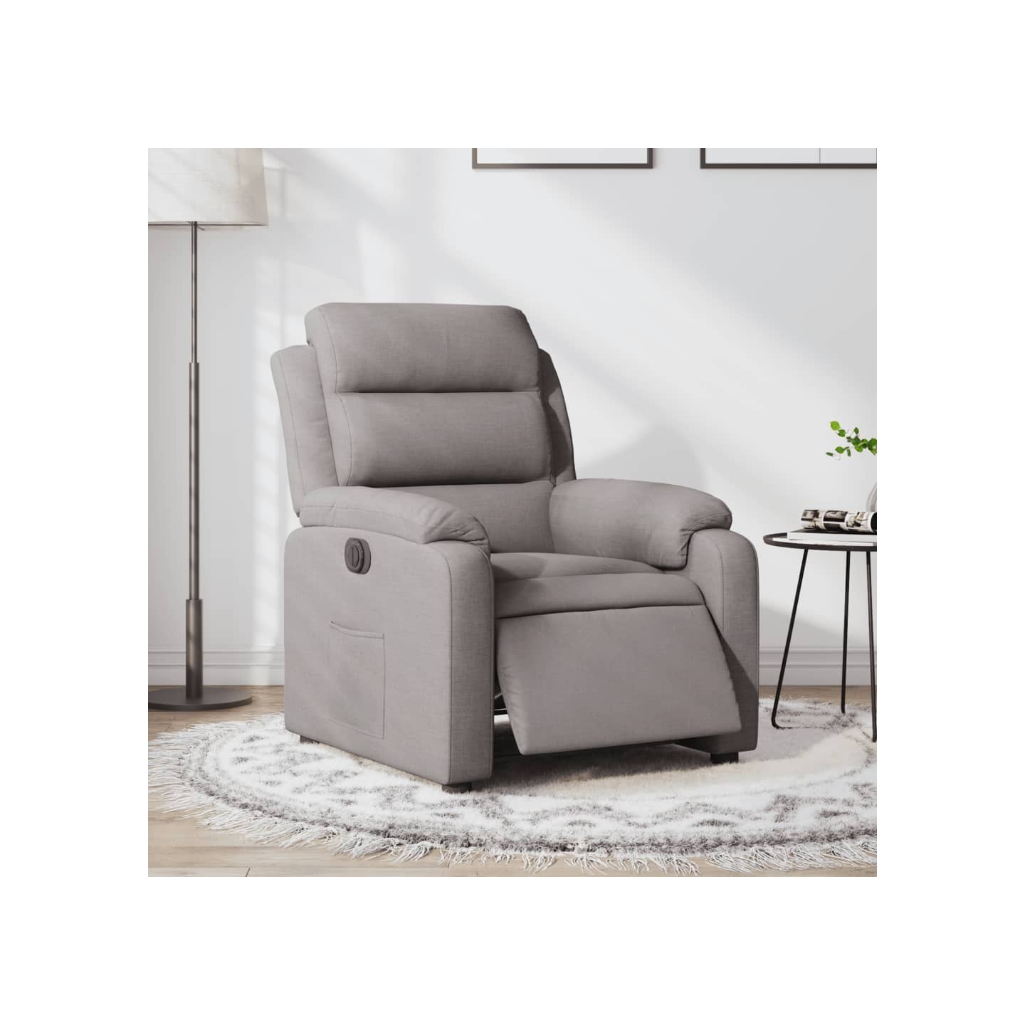 Fauteuil inclinable électrique Taupe Tissu
