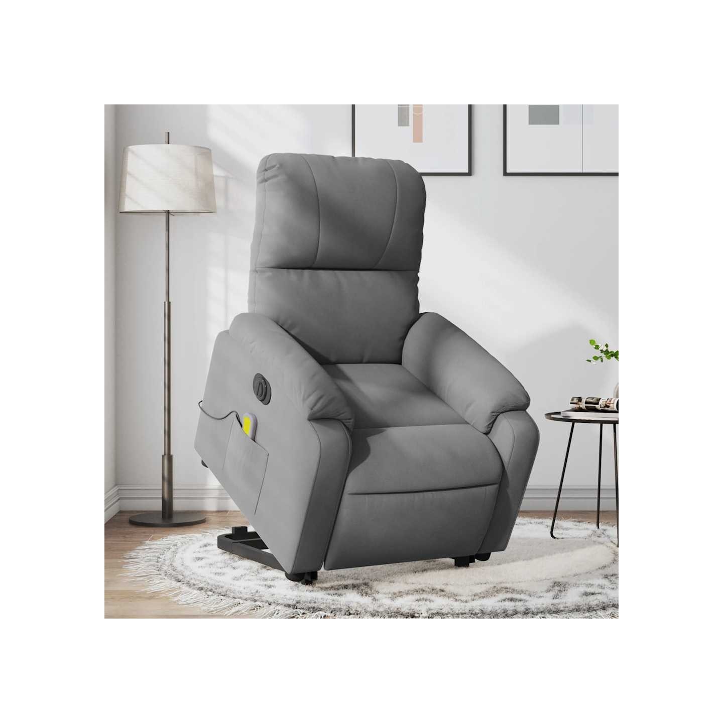 Fauteuil inclinable de massage électrique gris foncé