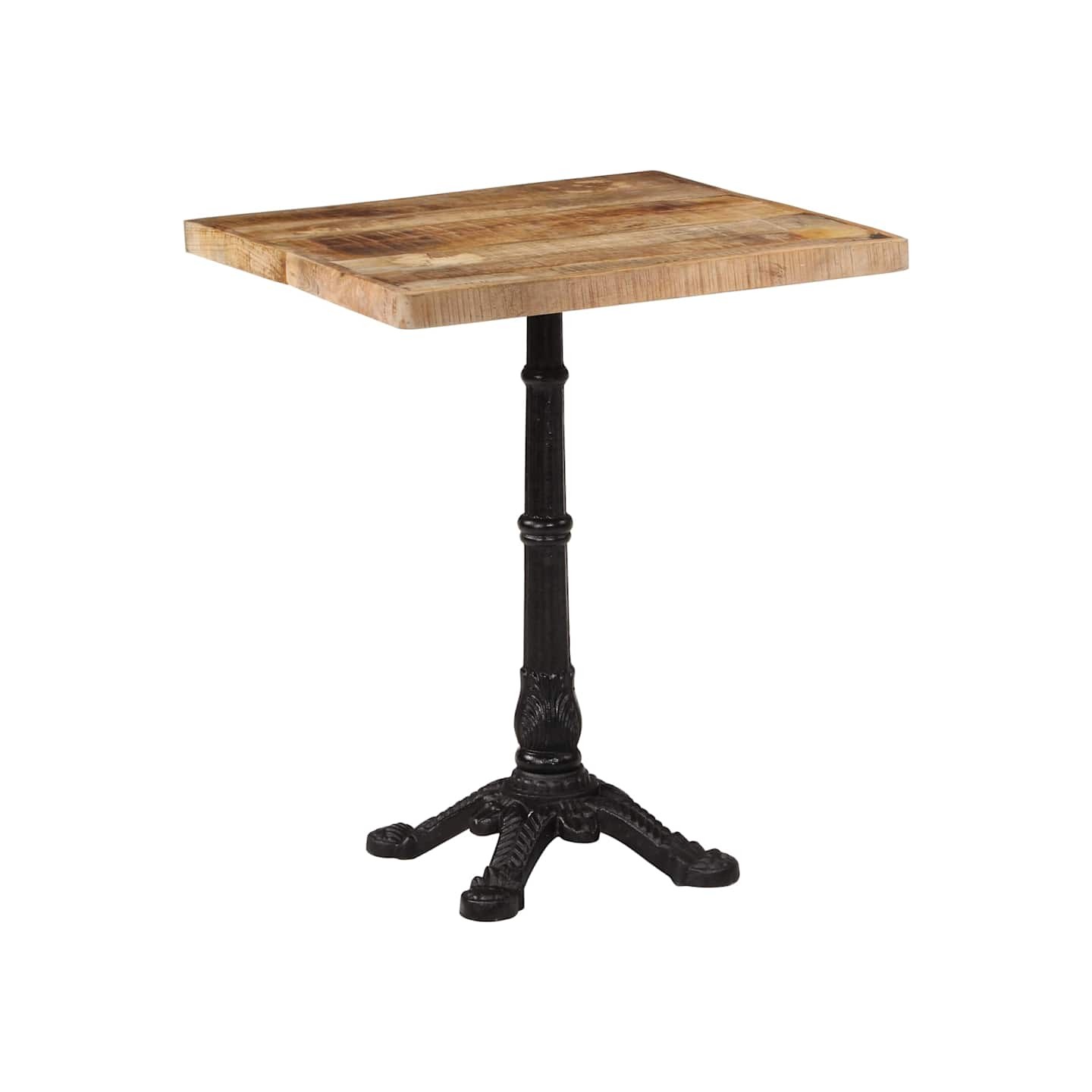 Table de bistro 60x60x77 cm Bois de manguier brut