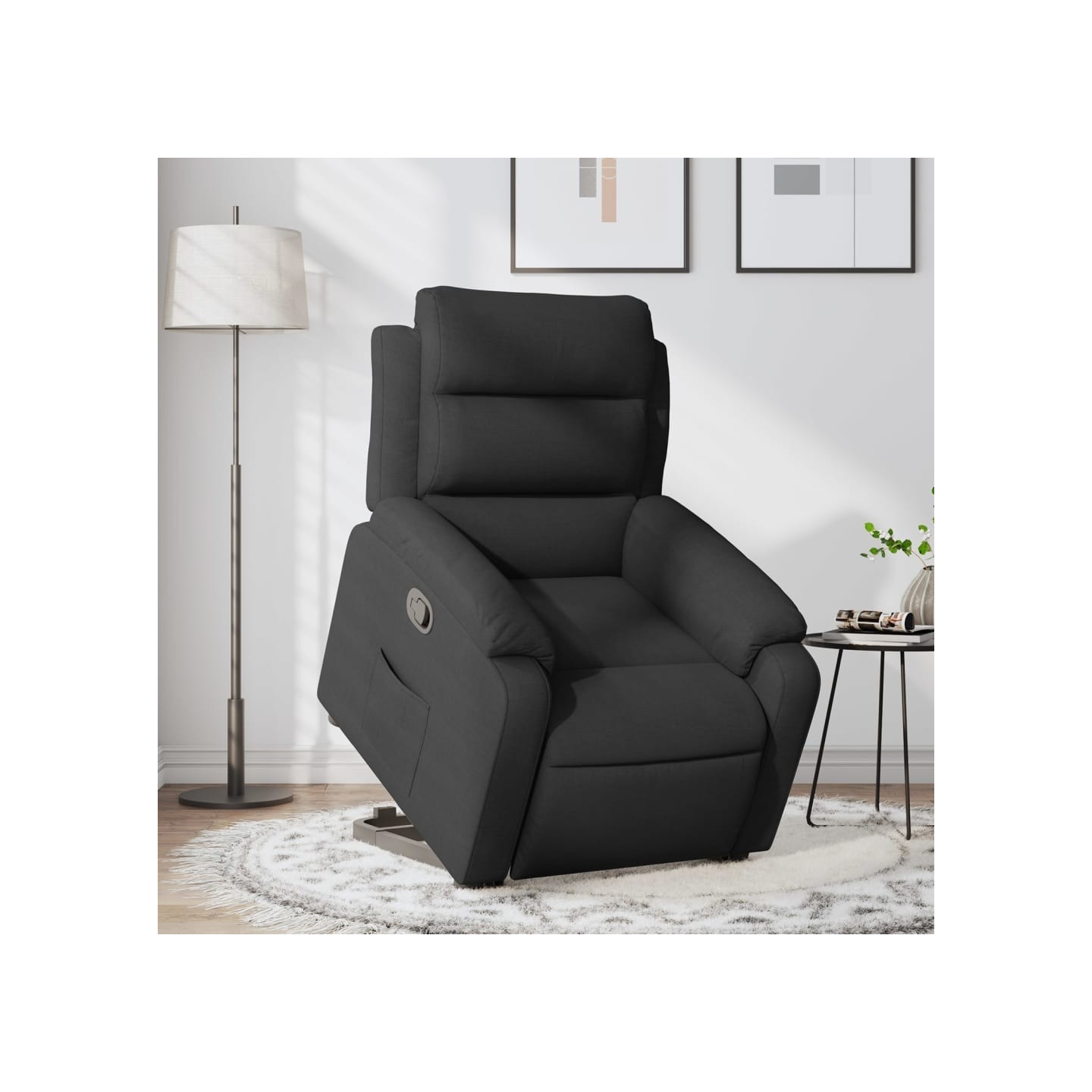 Fauteuil inclinable noir tissu