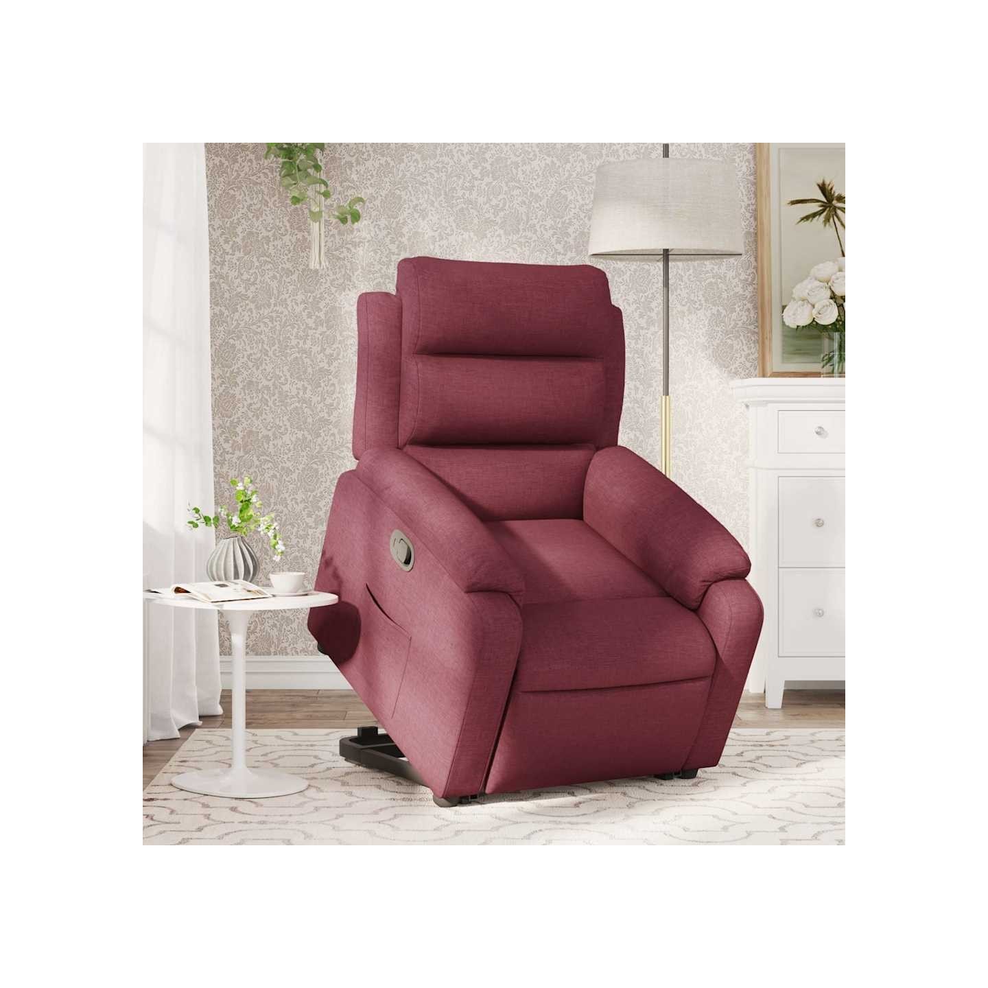 Fauteuil inclinable rouge bordeaux tissu