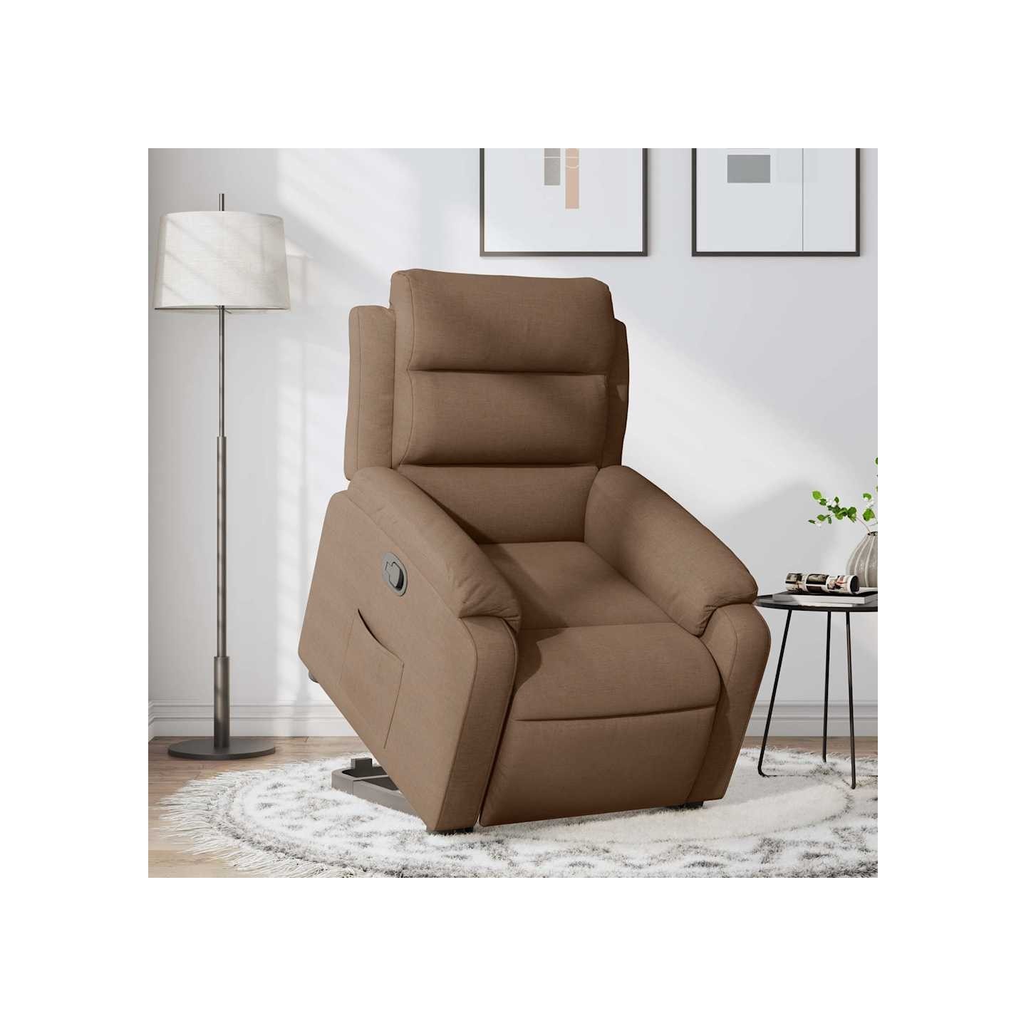Fauteuil inclinable Marron Tissu