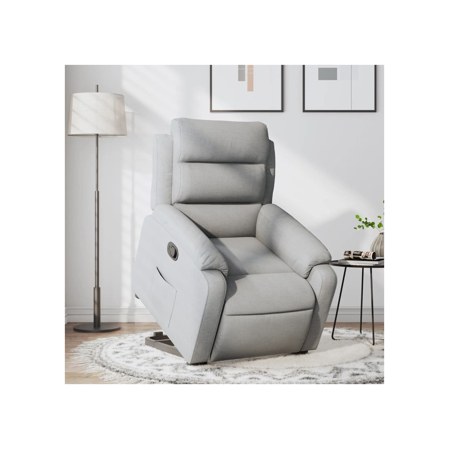 Fauteuil inclinable Gris clair Tissu