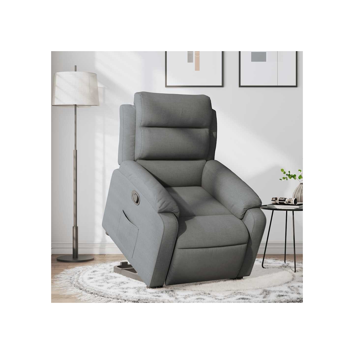 Fauteuil inclinable Gris foncé Tissu