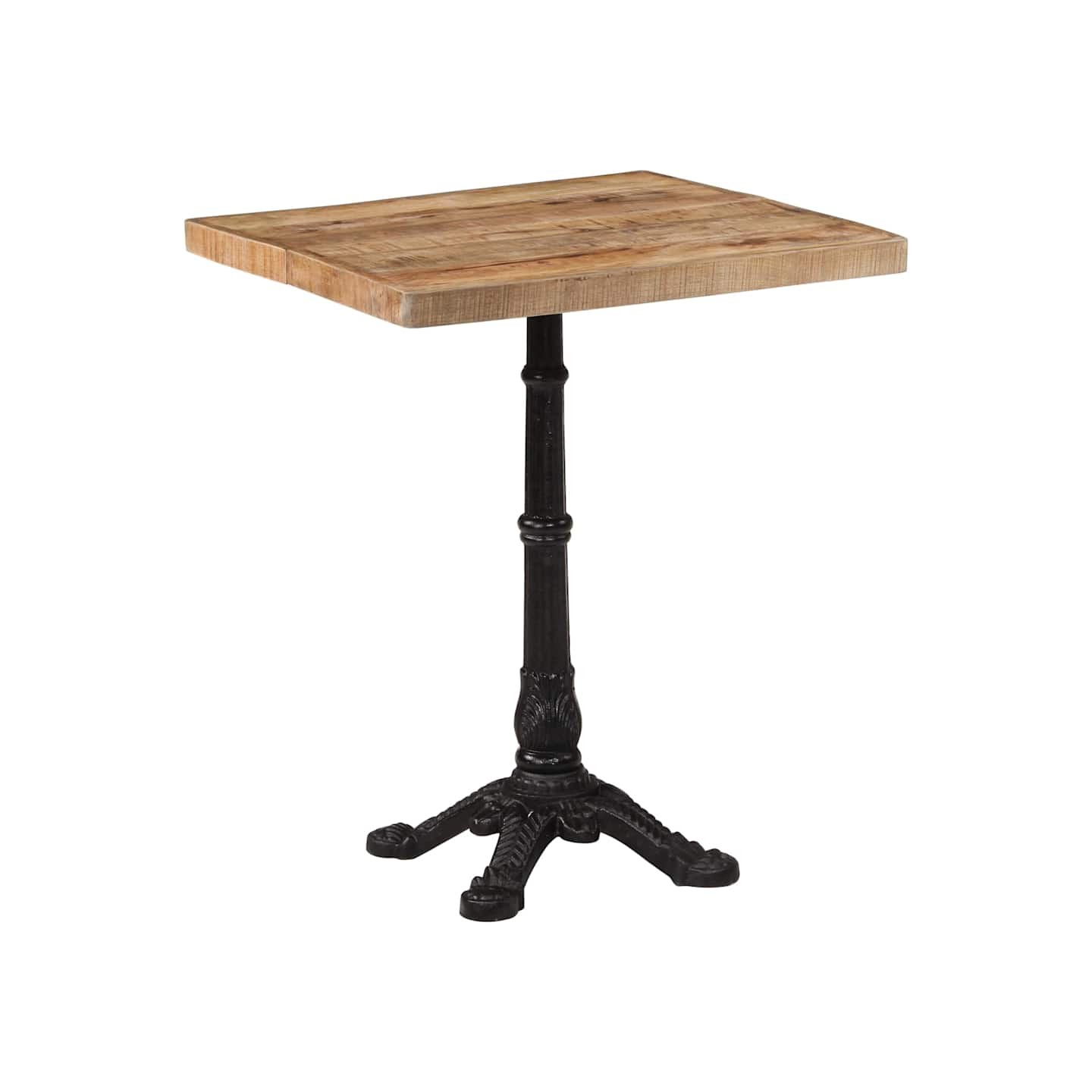 Table de bistro 60x60x77 cm Bois de manguier brut