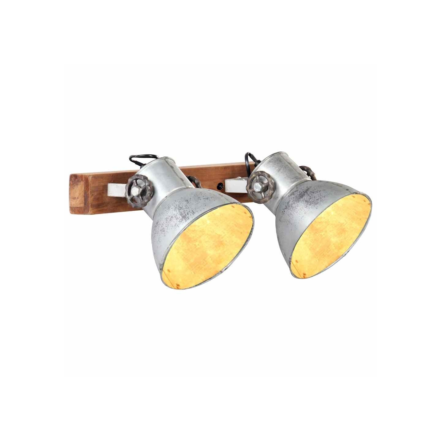 Lampe murale industrielle Argenté 45x25 cm E27