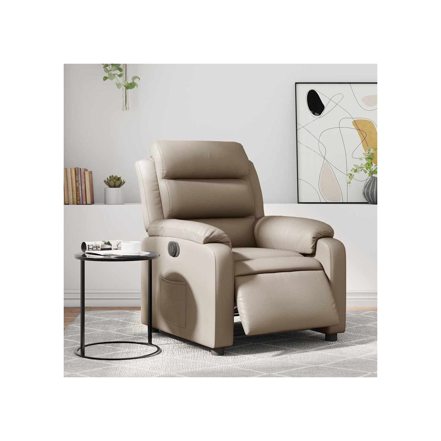 Fauteuil inclinable électrique Cappuccino Similicuir