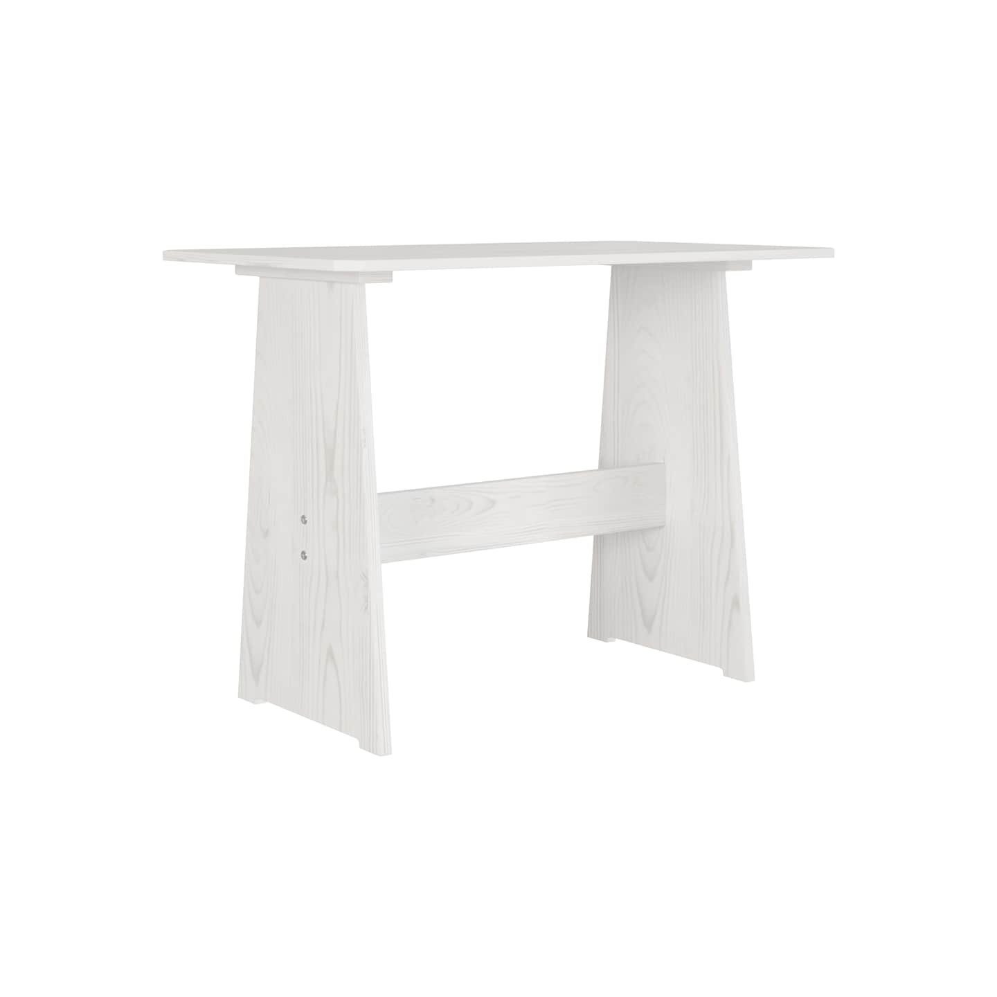 Table à manger avec banc REINE blanc bois de pin solide