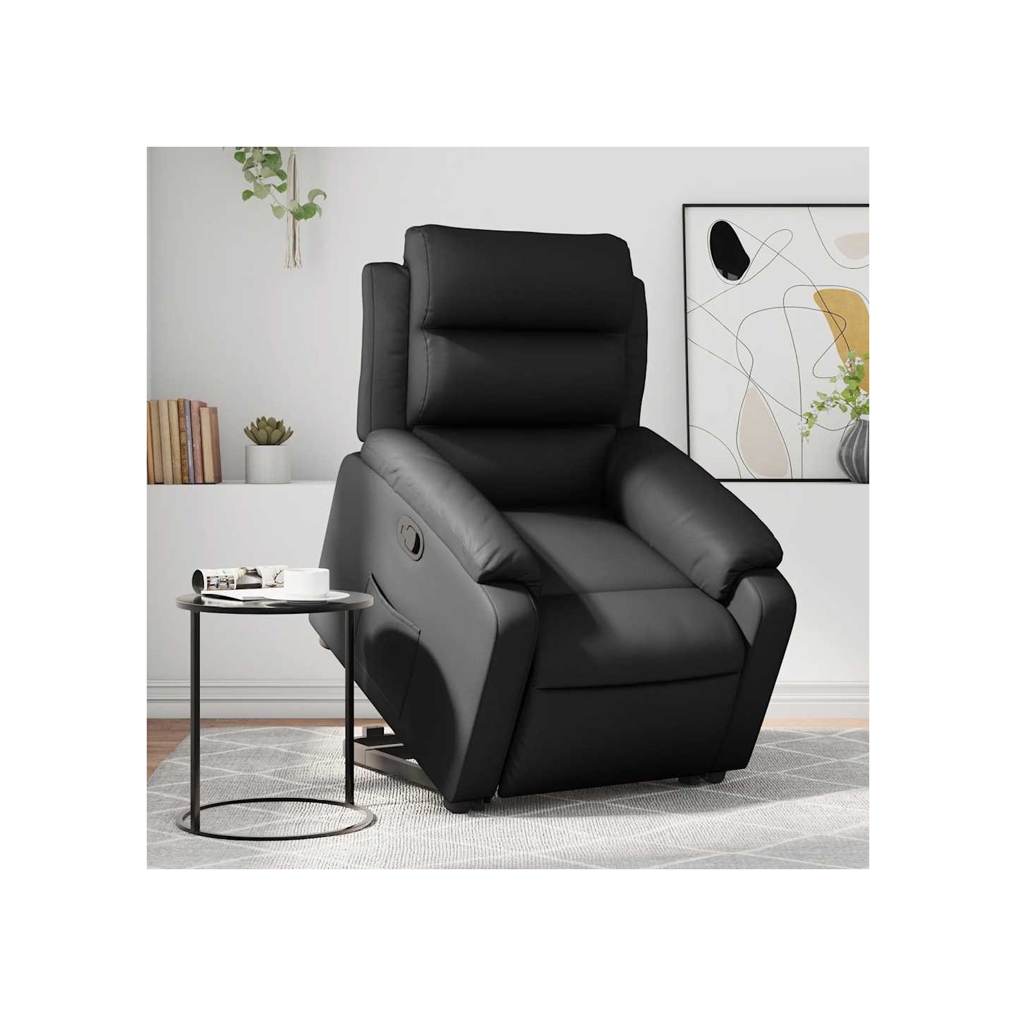Fauteuil inclinable Noir Similicuir