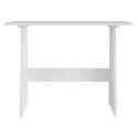 Table à manger avec banc REINE blanc bois de pin solide