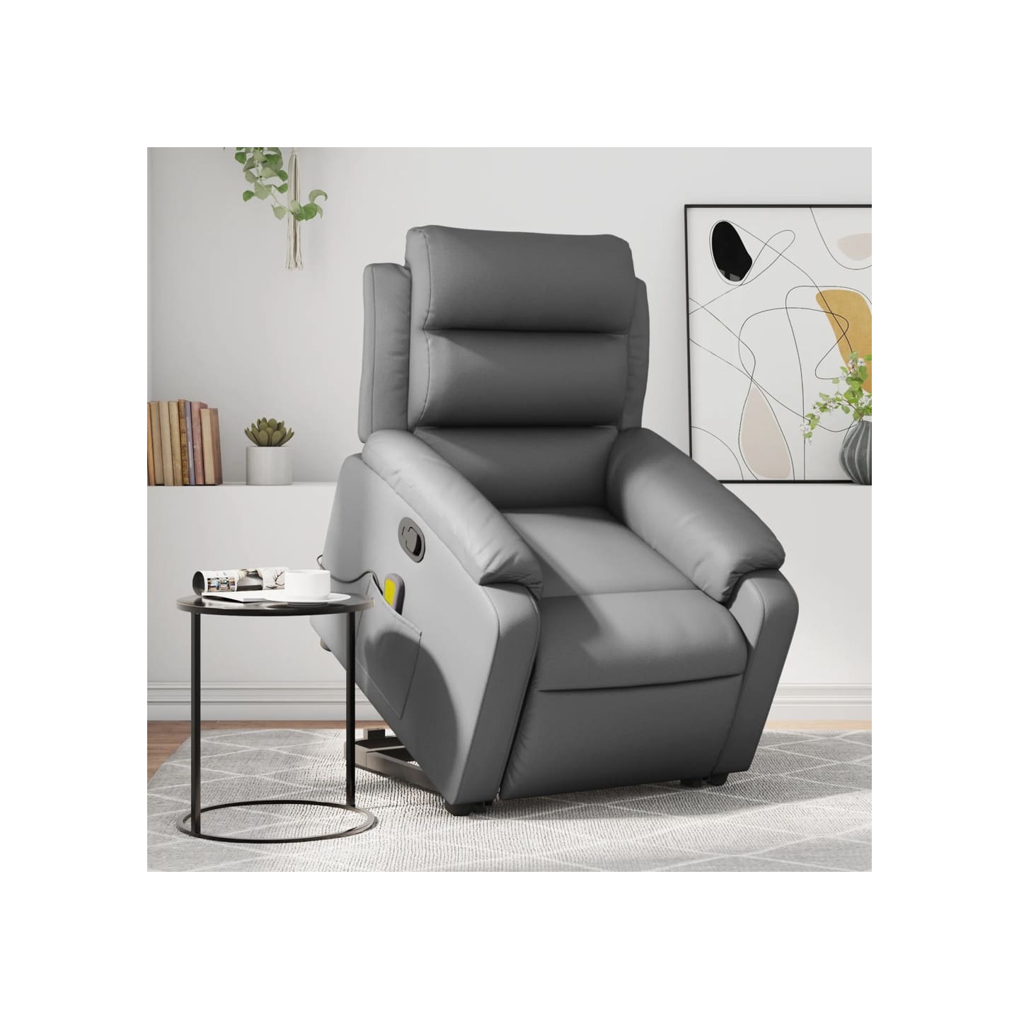 Fauteuil inclinable de massage Gris Similicuir