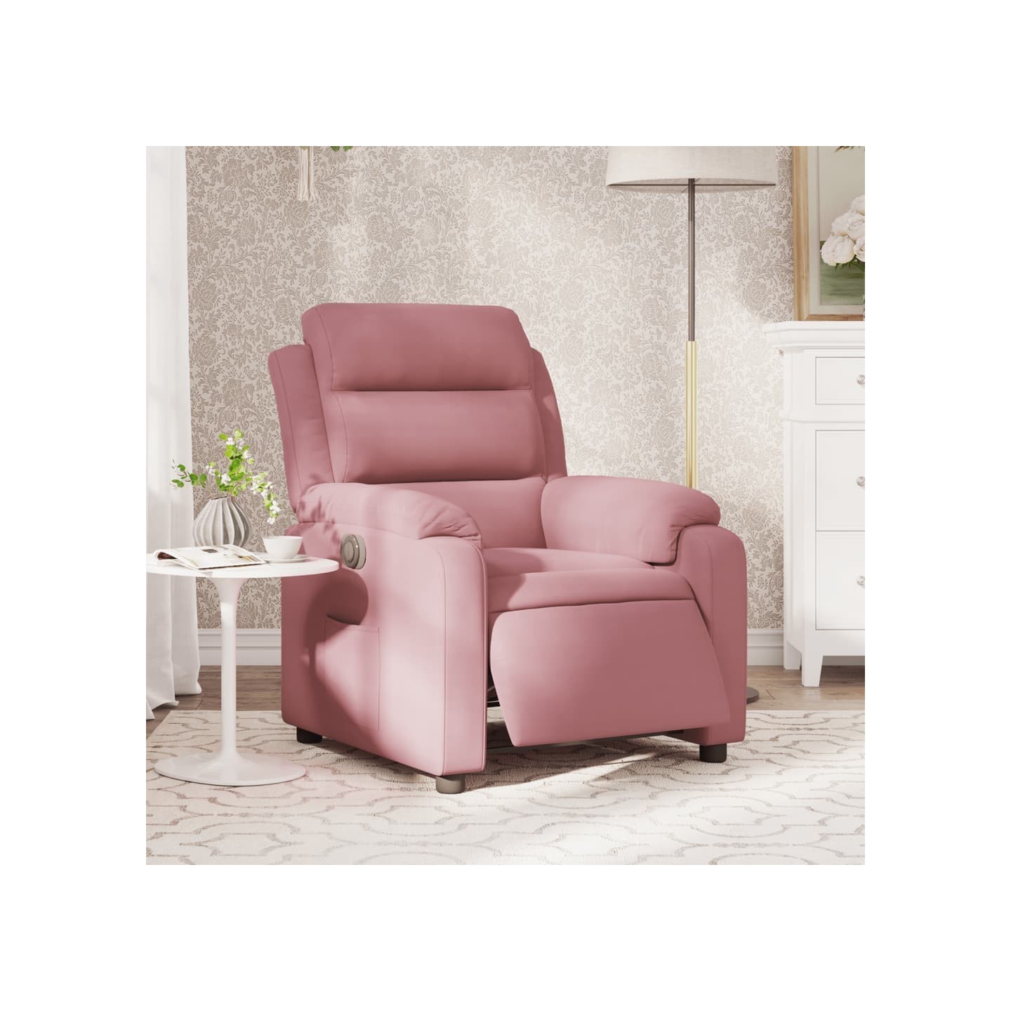 Fauteuil inclinable électrique Rose Velours
