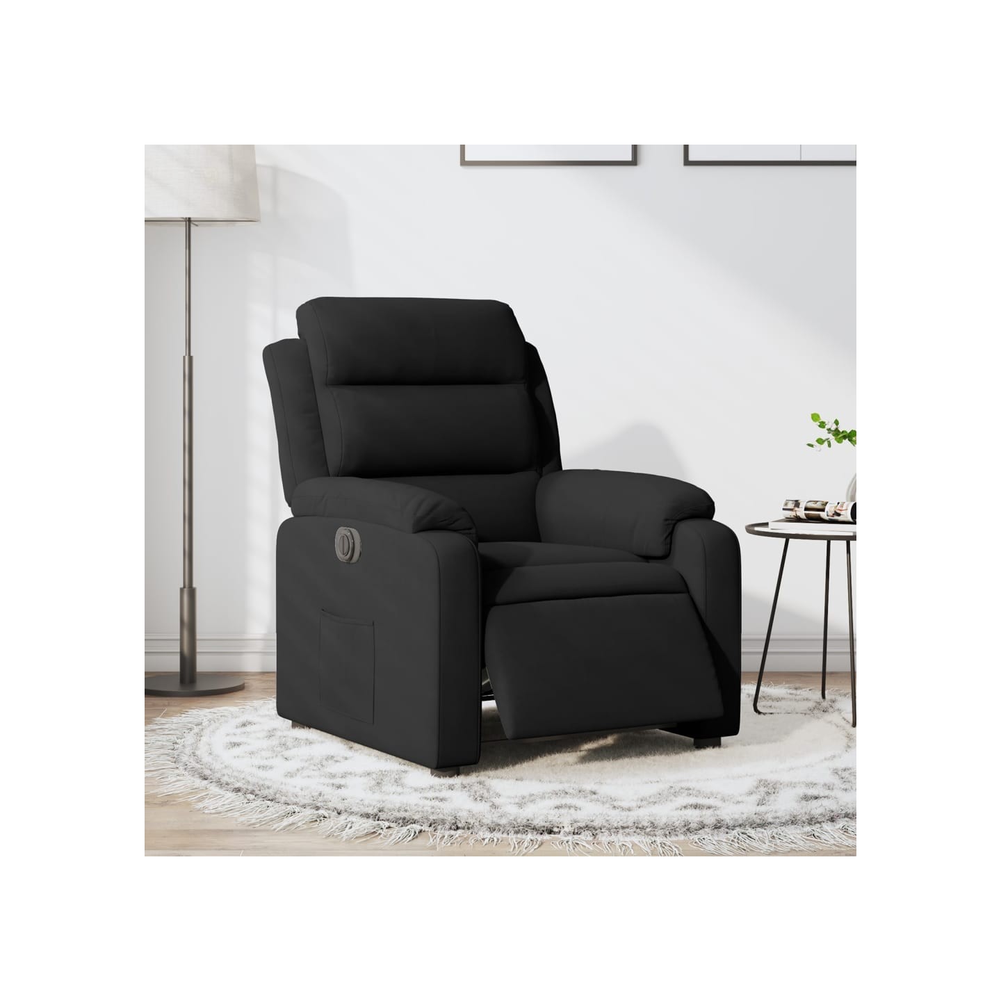 Fauteuil inclinable électrique noir velours
