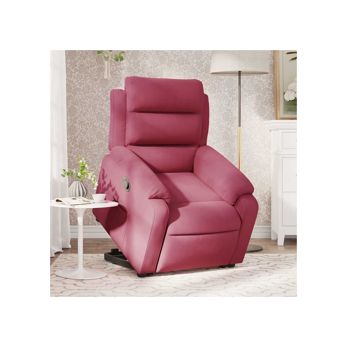 Fauteuil inclinable Rouge bordeaux Velours