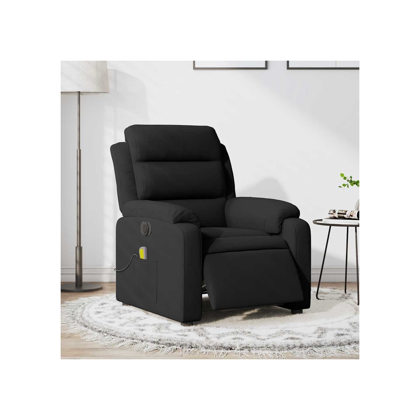 Fauteuil inclinable de massage électrique noir velours