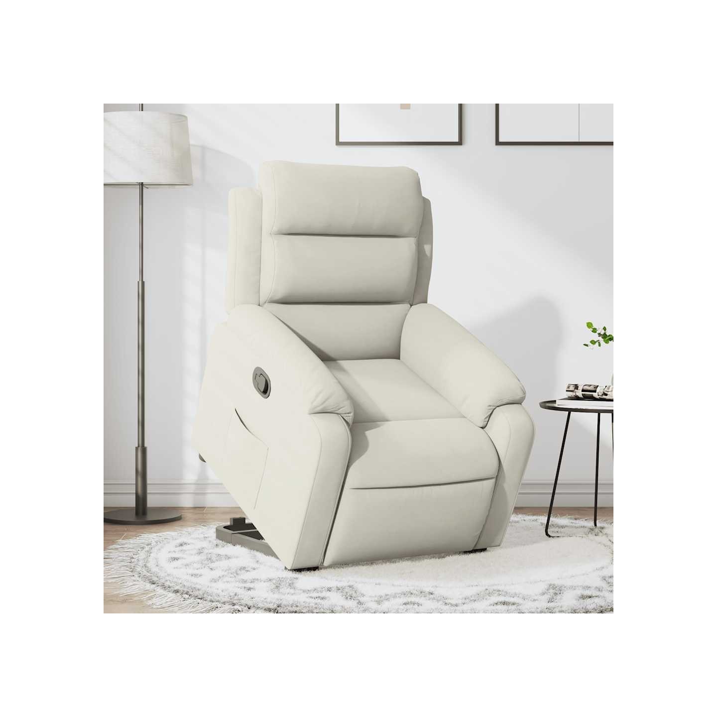Fauteuil inclinable Crème Velours