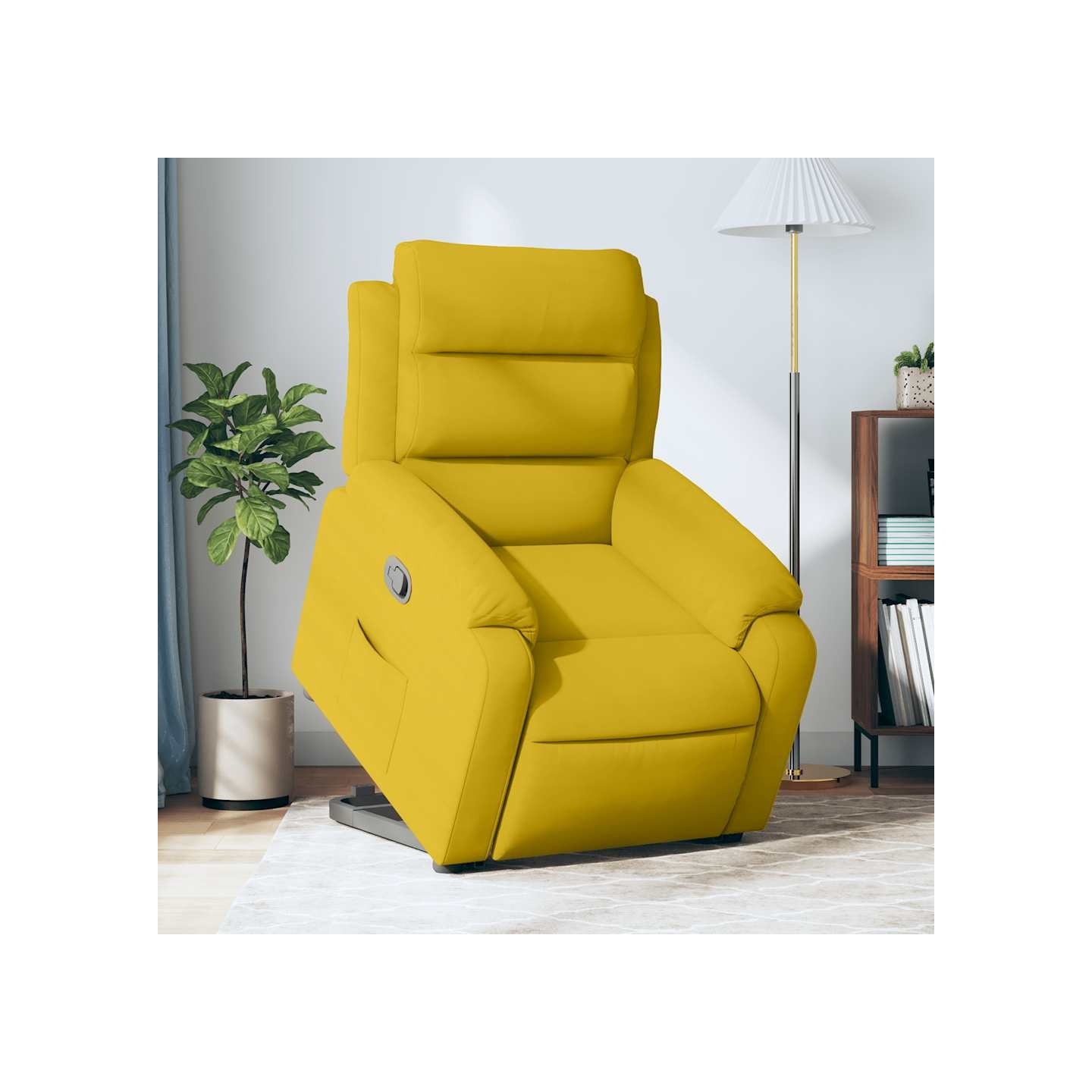 Fauteuil inclinable Jaune Velours