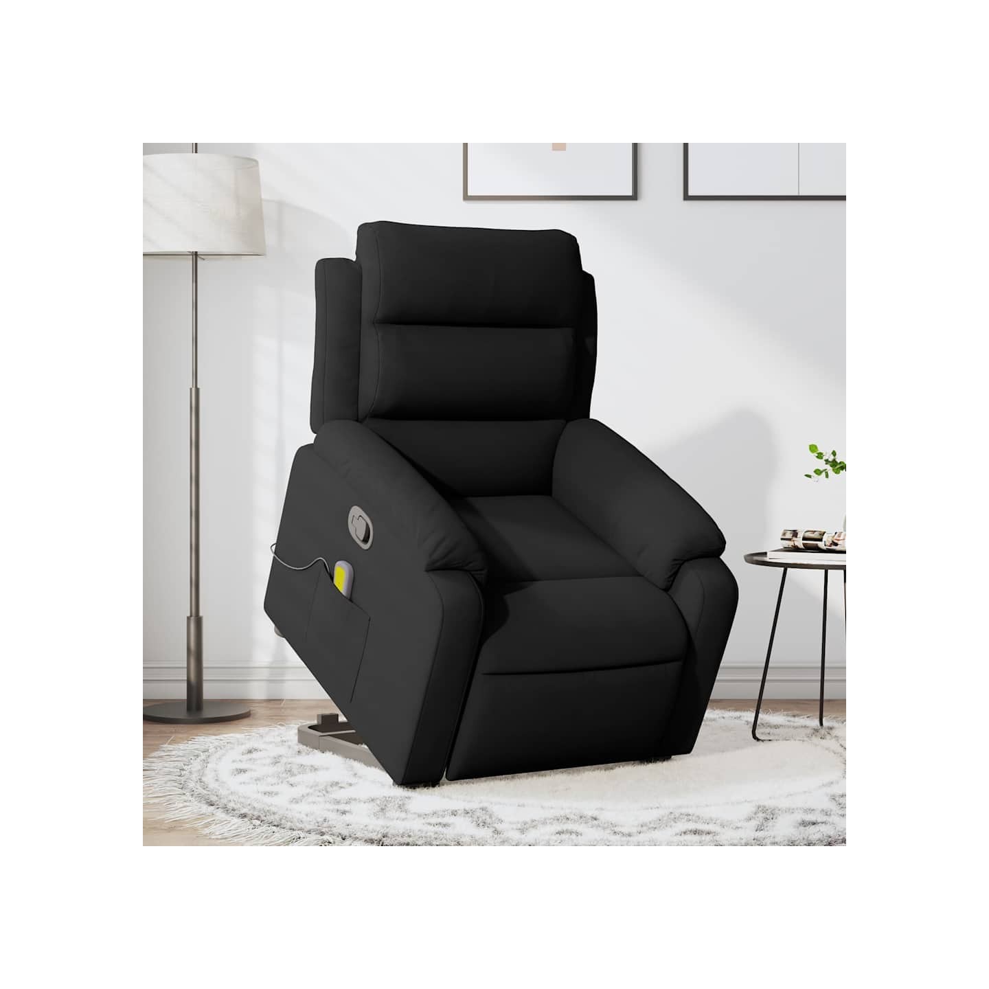 Fauteuil de massage inclinable Noir Velours