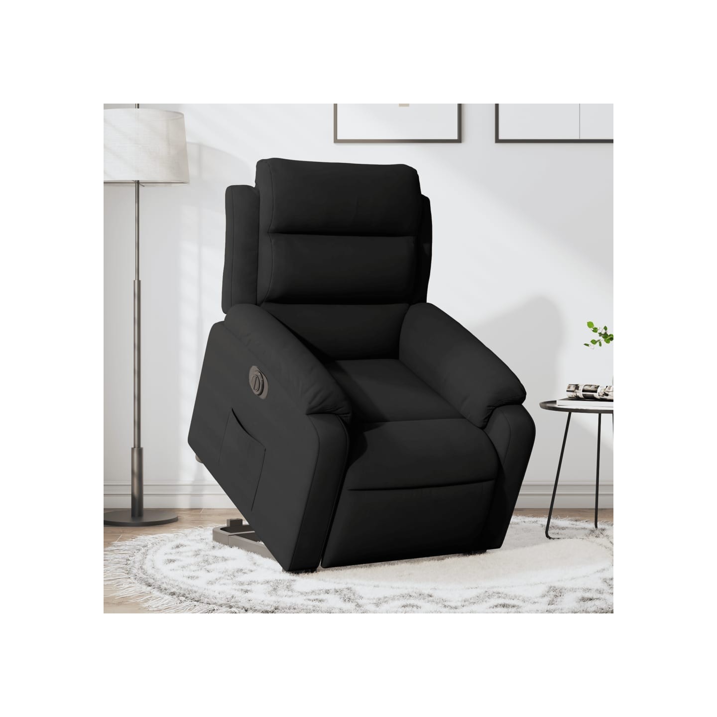 Fauteuil inclinable électrique noir velours