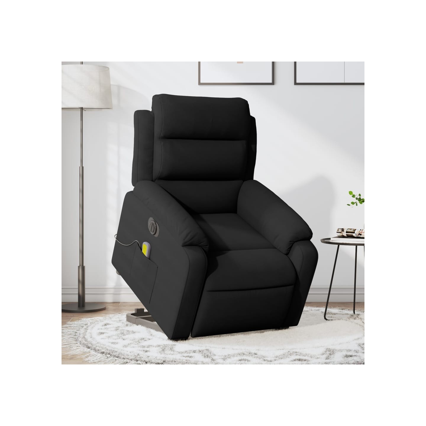 Fauteuil inclinable de massage électrique noir velours
