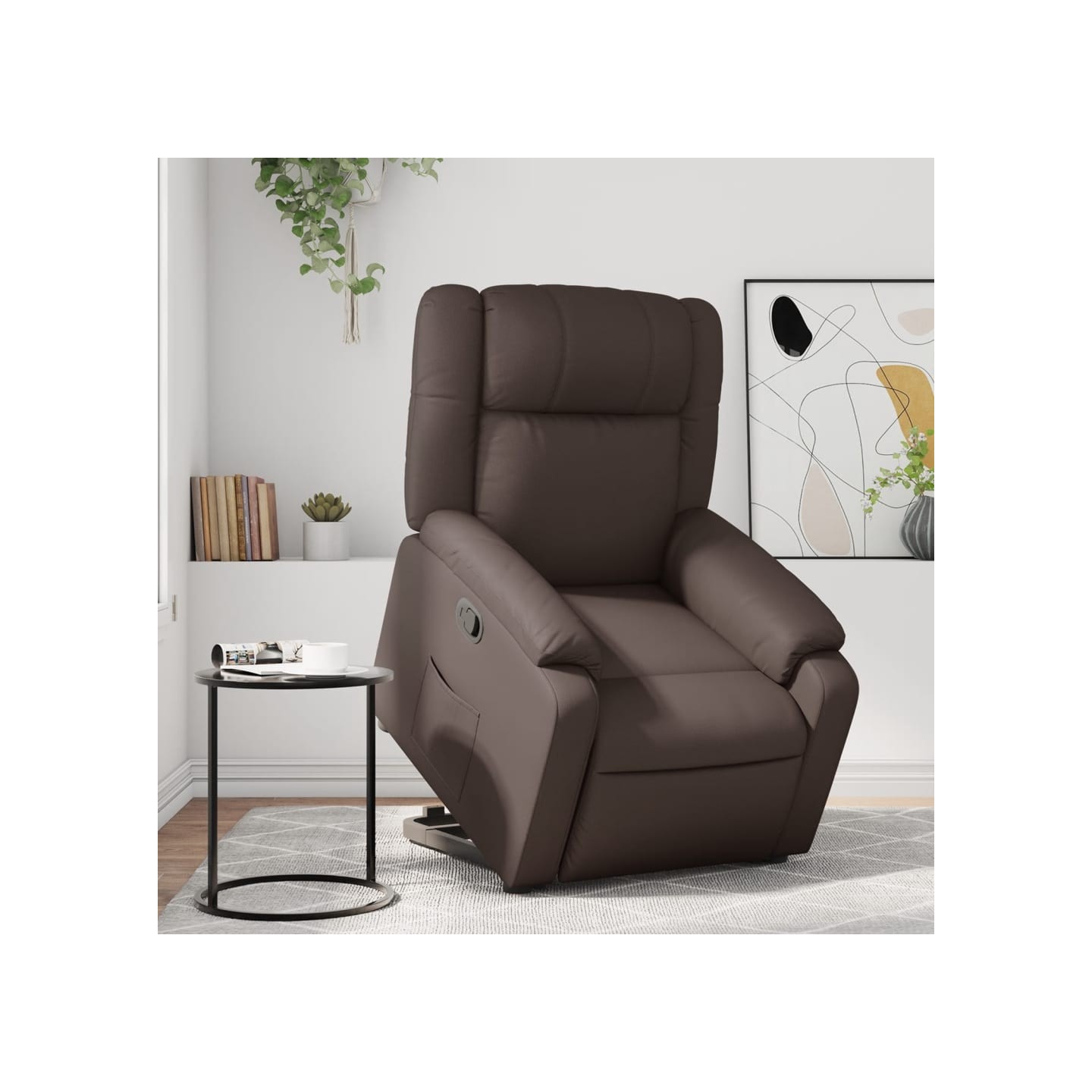 Fauteuil inclinable marron similicuir