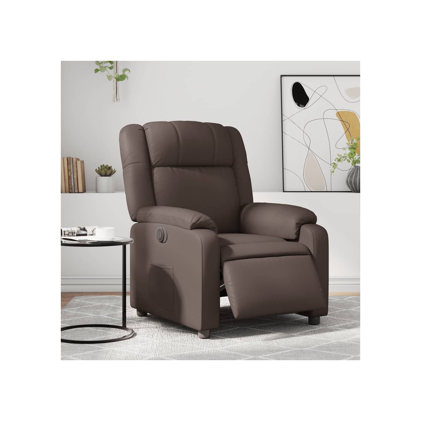 Fauteuil inclinable électrique Marron Similicuir
