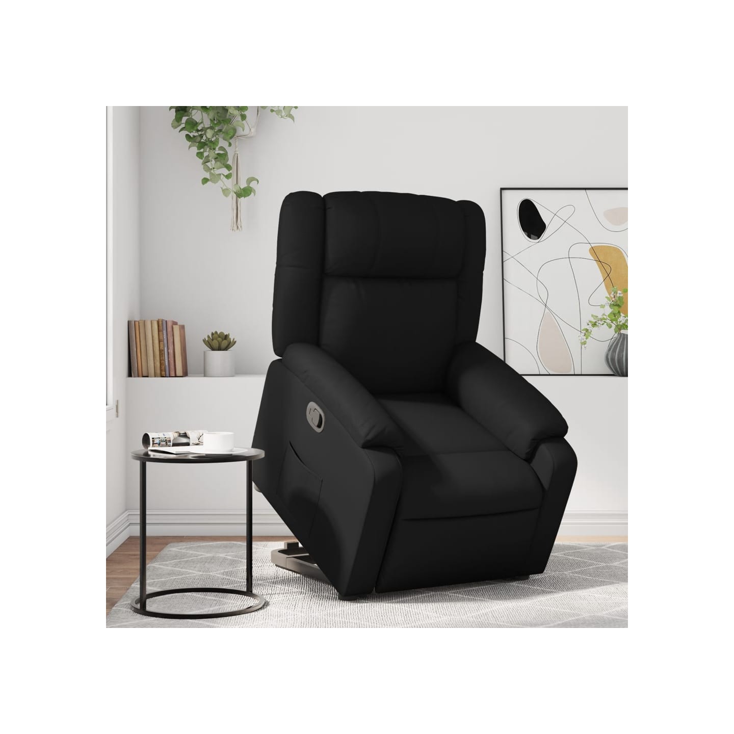 Fauteuil inclinable Noir Similicuir