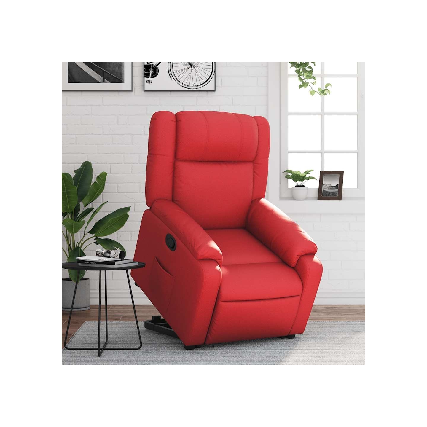 Fauteuil inclinable Rouge Similicuir
