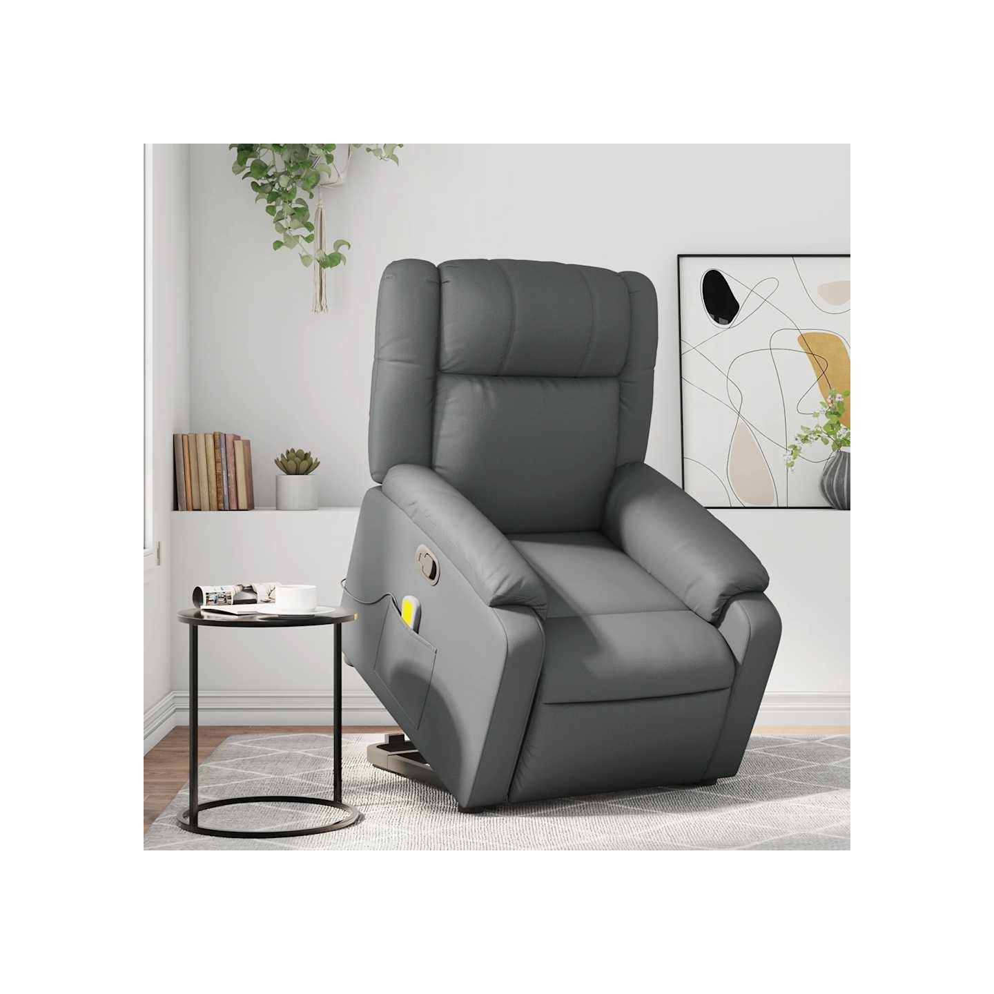 Fauteuil inclinable de massage Gris Similicuir