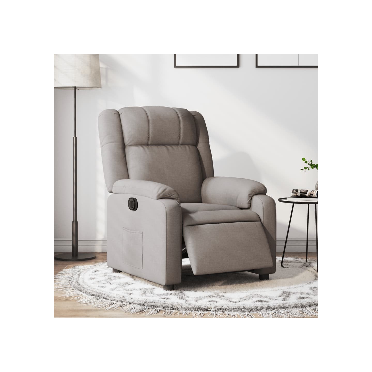 Fauteuil inclinable électrique Taupe Tissu